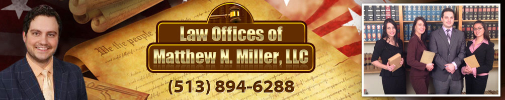 Law Offices of Matthew N. Miller LLC banner with attorney and office team